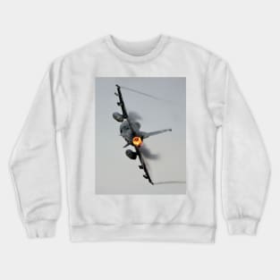 F-16 Afterburner Turn with vapor Crewneck Sweatshirt